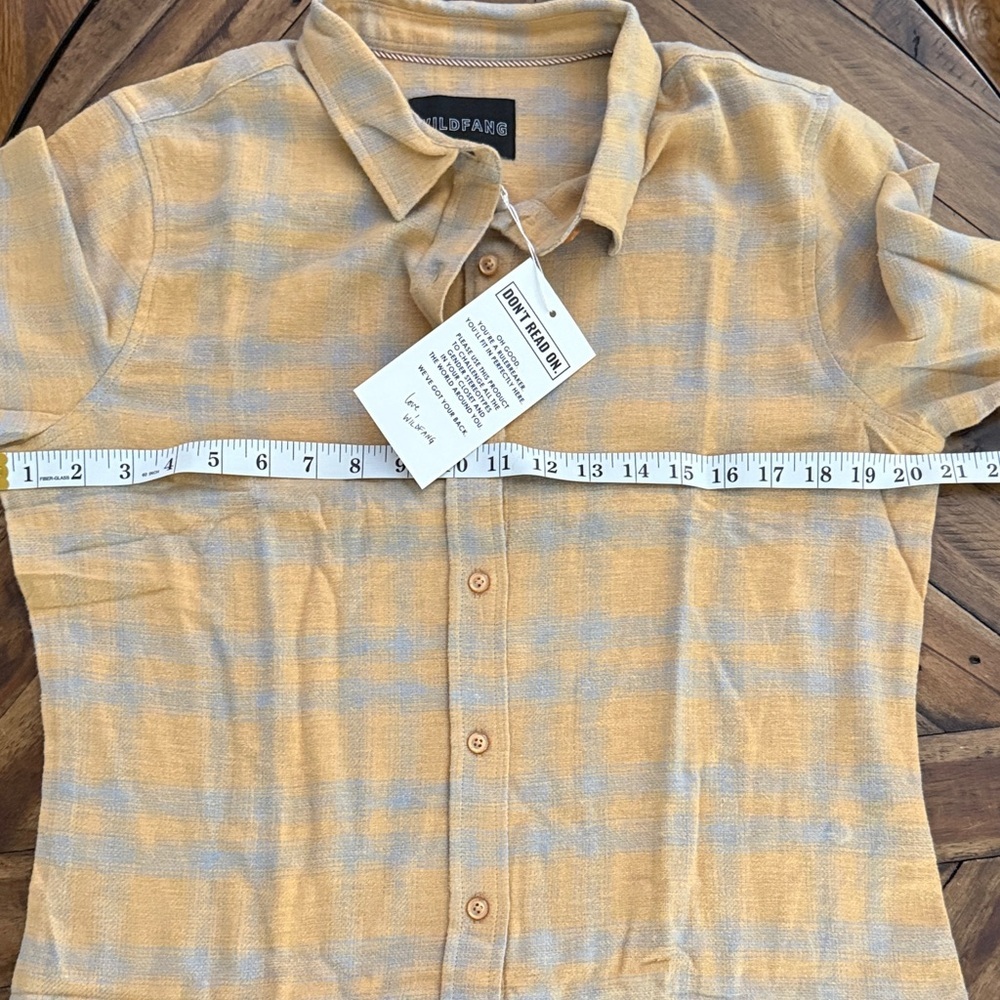 Wildfang The Essential Flannel Button Up- Camel - Picture 7 of 8